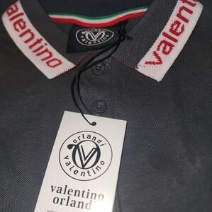 NWT Valentino Orlandi Polo Shirt Gray